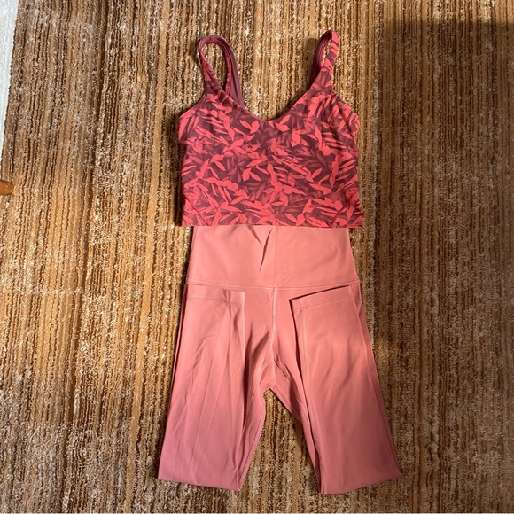 Lululemon Align cropped Tank Top Size 6 nwot Red Multi - Picture 11 of 11